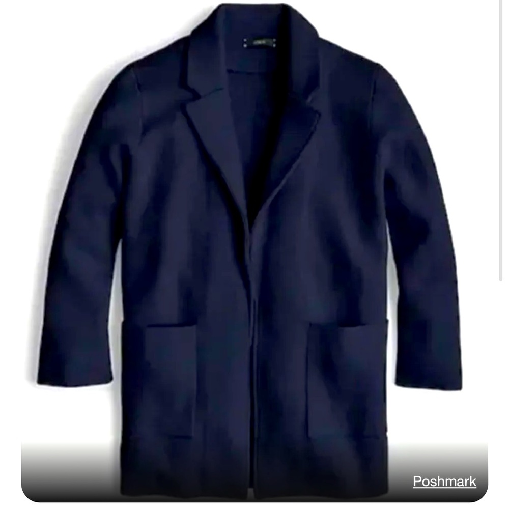 J.Crew Navy Sophie sweater cardigan open front sz medium